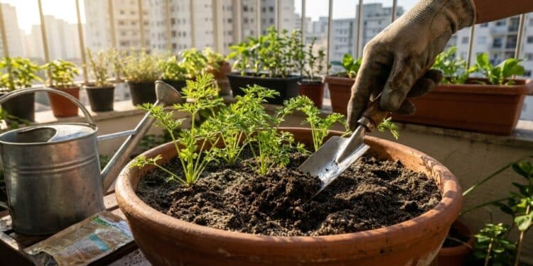 O cultivo de cenouras em vasos garante colheitas saudáveis em pequenos espaços