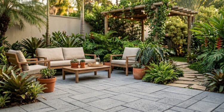 10 ideias de pátios com pavers que transformarão seu quintal
