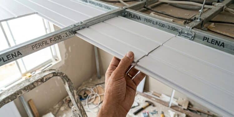 Adeus ao teto de gesso: novo revestimento mais barato ajuda em reformas rápidas e sem sujeira
