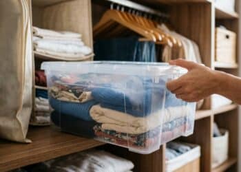Caixas de armazenamento de plástico: Pequenos cuidados ajudam a preservar roupas por muito mais tempo
