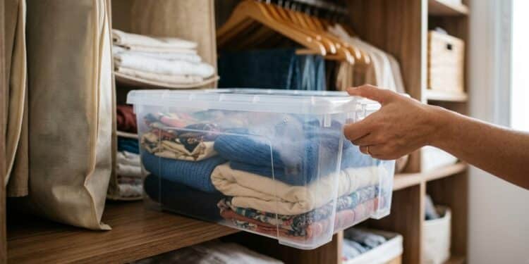 Caixas de armazenamento de plástico: Pequenos cuidados ajudam a preservar roupas por muito mais tempo