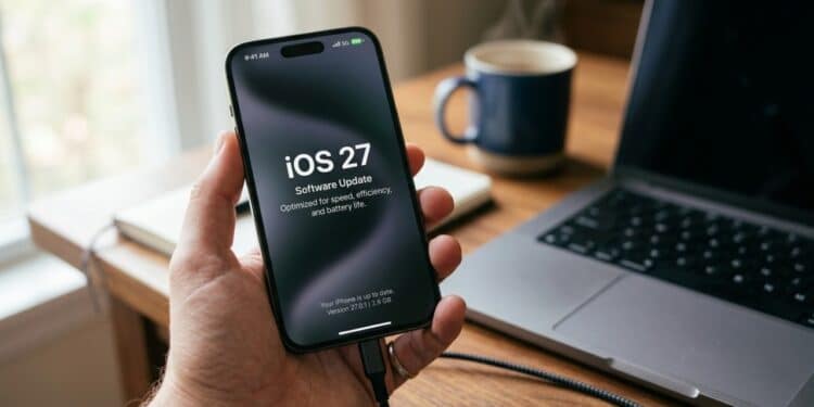 iOS 27 pode deixar o iPhone mais rápido e fazer a bateria durar até 1,5 hora a mais