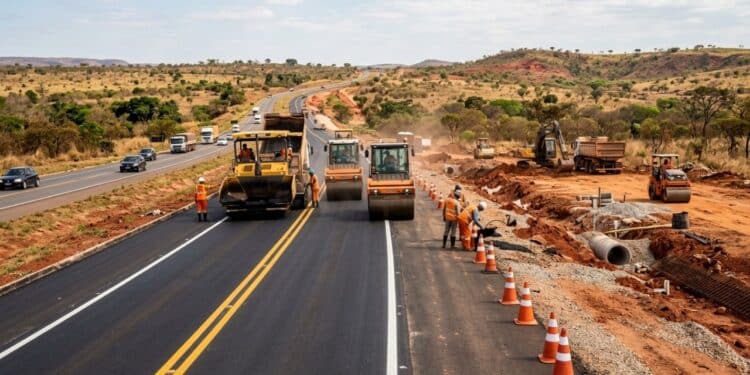 Obra de R$ 450 milhões na BR-080 avança em Brazlândia e deve liberar 8 km de pista duplicada
