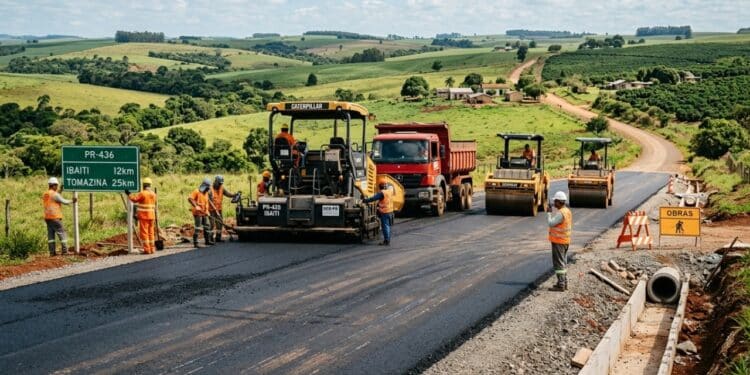Pavimentação de R$ 37,1 milhões na PR-436 vai transformar 10 km na região de Ibaiti