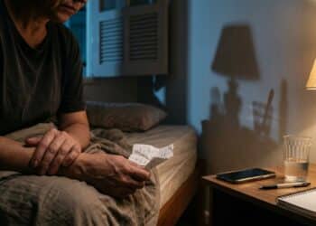 Mecanismo mental da fadiga diária que amplifica a percepção de ameaças noturnas.
