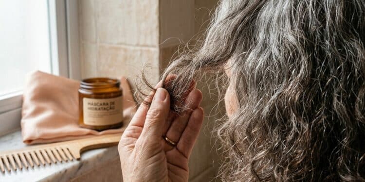 Cuidar do frizz aos 50 com os produtos corretos deixa os cabelos mais brilhantes e fáceis de pentear