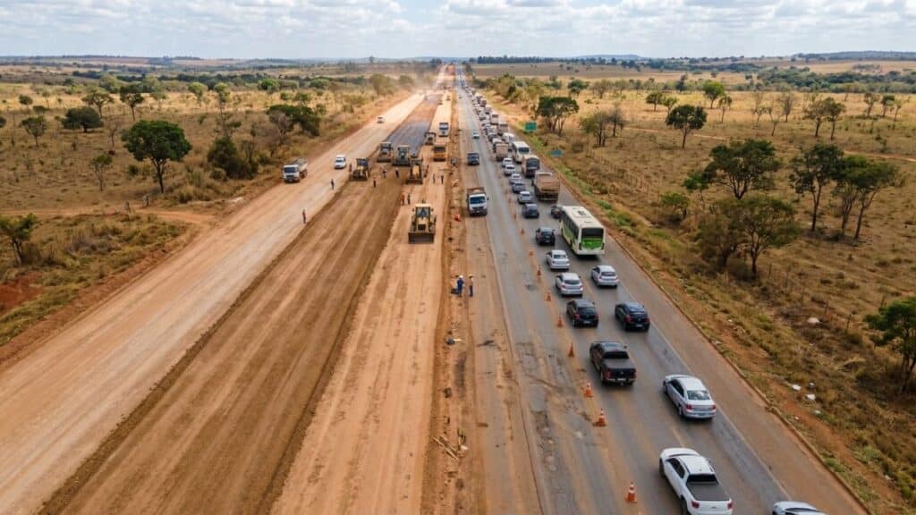 BR-080 passa por obra de R$ 450 milhões e motoristas devem redobrar atenção no DF