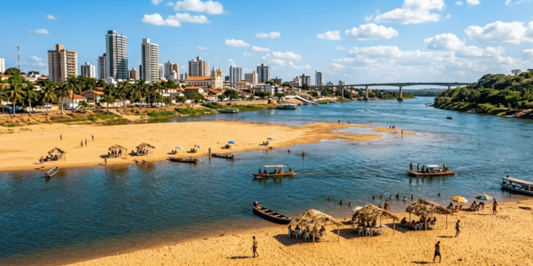 O curioso fenômeno que faz praias aparecerem e sumirem nesta cidade que leva o nome de uma imperatriz