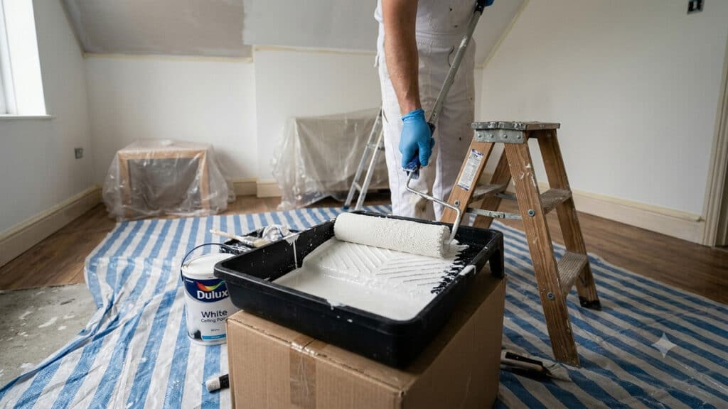 pintar o teto sem respingar
