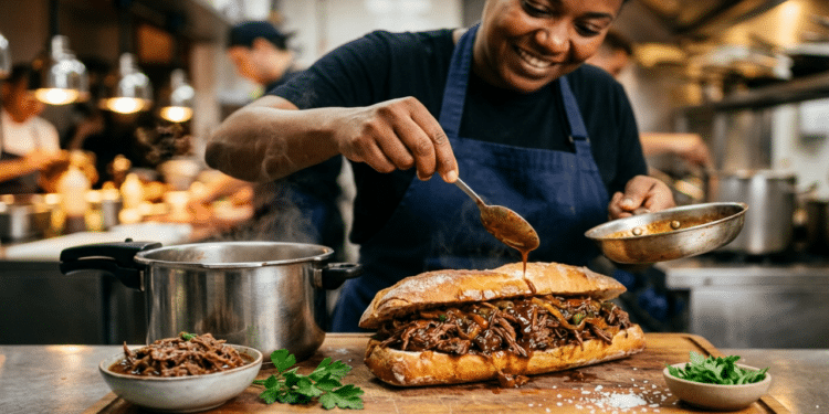 Como fazer carne louca na panela de pressão igual profissional? Truque de chef para o lanche perfeito