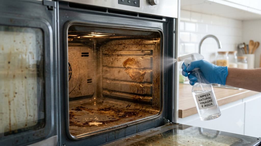 limpar forno com vinagre