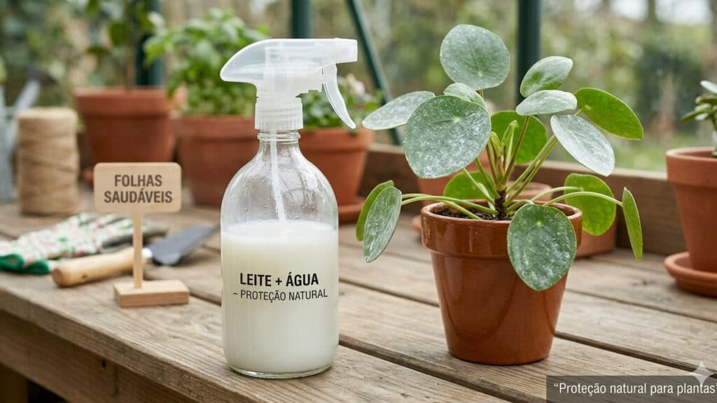 leite nas plantas