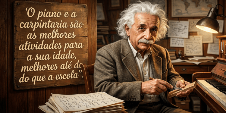 A maior lição de Einstein para seu filho: "O piano e a carpintaria são as melhores atividades para a sua idade, melhores até do que a escola"