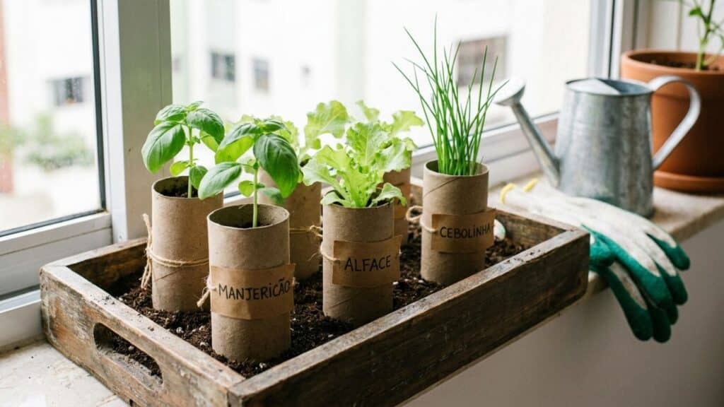 Rolo de papel higiênico deixa de ser lixo e vira aliado sustentável para o jardim