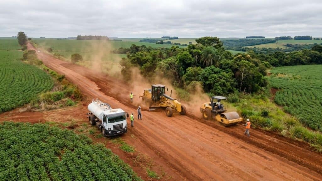 Rodovias PR-574 e PR-575 entre Cafelândia, Nova Aurora e Tupãssi chegam a 15% de pavimentação