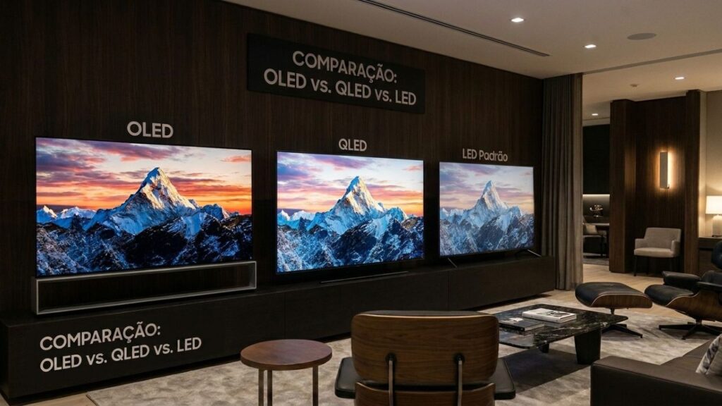 O que são OLED, QLED e Mini LED e por que isso importa na hora de comprar uma TV