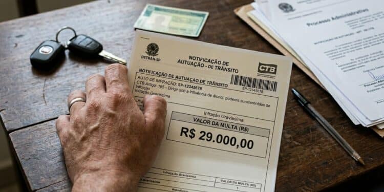 Nova lei prevê multa de até R$ 29 mil para motoristas e punições 100 vezes maiores em casos graves no trânsito em 2026
