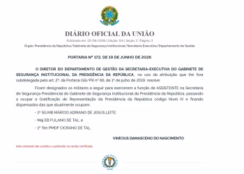 Foto: Reprodução/DOU