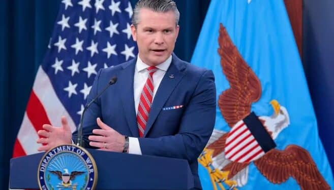 Secretário de Estado dos EUA, Pete Hegseth - Foto: Chip Somodevilla/Getty Images via AFP