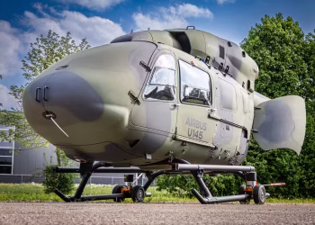 Airbus revelou protótipo do U145, helicóptero projetado para voar sem piloto — Foto: Divulgação/Airbus