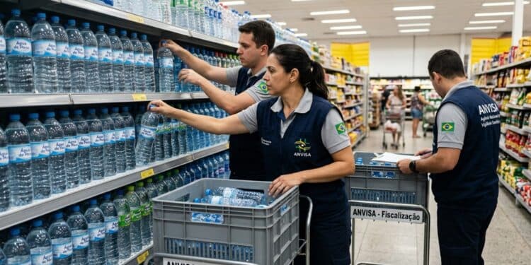 Alerta da Anvisa leva fabricante a retirar lote de água mineral das prateleiras. - Imagem ilustrativa