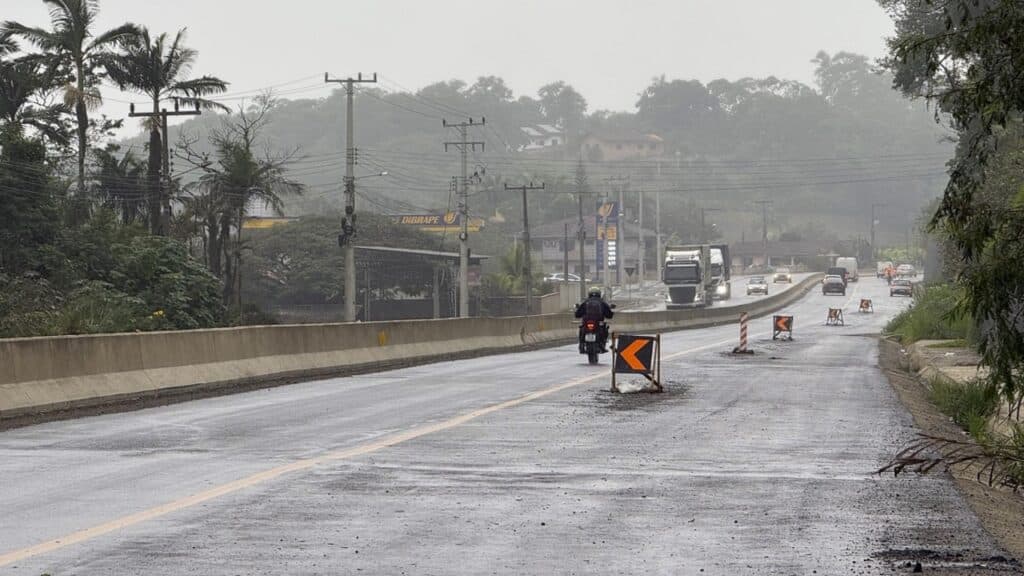 Duplicação iniciou por trecho próximo a Guaramirim – Foto: SecomGOVSC