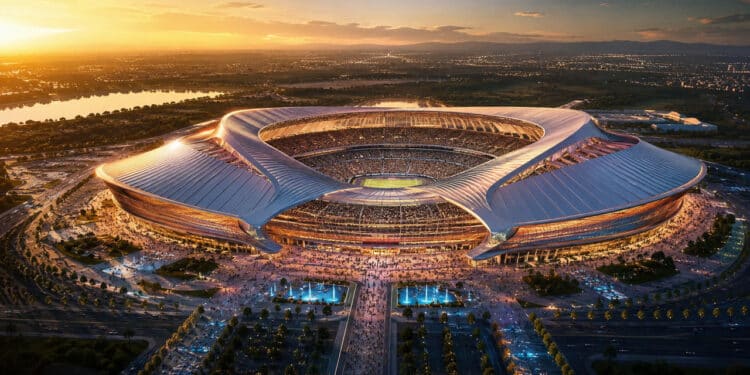 Maior estádio do planeta com capacidade para 135 mil pessoas está em construção e promete transformar o cenário esportivo mundial com megaprojeto de R$ 185 bilhões