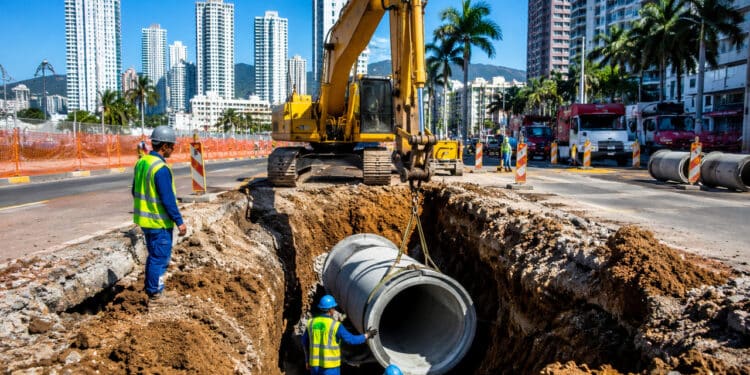 Avenida importante é interditada em Balneário Camboriú para obras de macrodrenagem contra enchentes no litoral de Santa Catarina