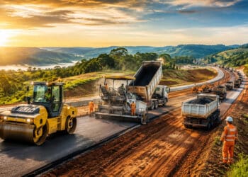 Megaobra de pavimentação para nova rodovia de Rebouças alcança 51% de execução e avança no cronograma com investimento de R$ 87,3 milhões