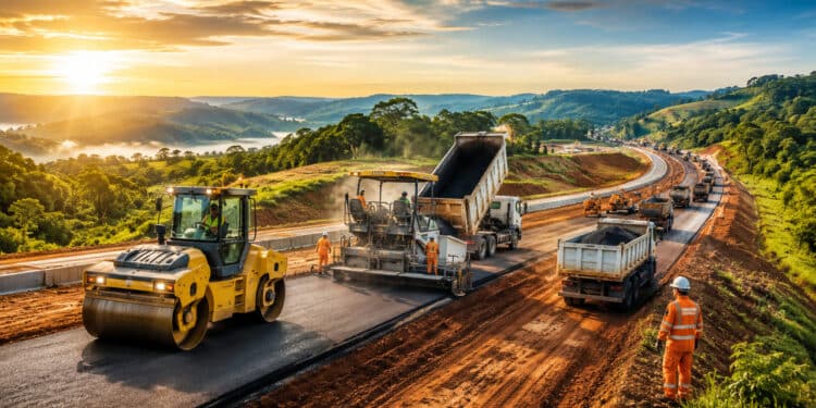 Megaobra de pavimentação para nova rodovia de Rebouças alcança 51% de execução e avança no cronograma com investimento de R$ 87,3 milhões