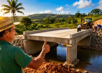 Obras de nova ponte em Alagoas trazem expectativa de mais segurança para moradores e produtores rurais com investimento de R$ 1,7 milhão