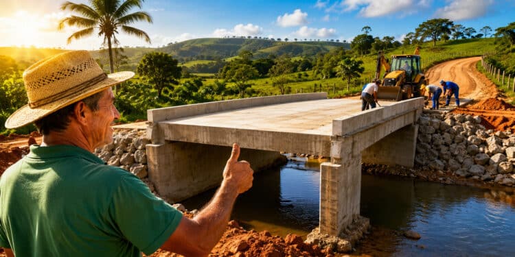 Obras de nova ponte em Alagoas trazem expectativa de mais segurança para moradores e produtores rurais com investimento de R$ 1,7 milhão