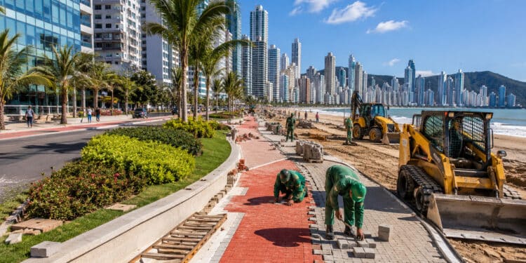 Obra de transformação urbana de R$ 31,09 milhões segue em ritmo acelerado na avenida mais famosa de Balneário Camboriú e promete criar um ambiente mais integrado e funcional para moradores e turistas