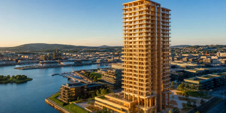 Este país da Europa está construindo o maior arranha-céu de madeira e impressiona pelo tamanho com 21 pavimentos e 55 apartamentos