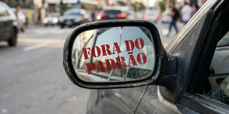 Novas regras do Contran valem para toda a frota em 2026 e retrovisor fora do padrão gera multa grave