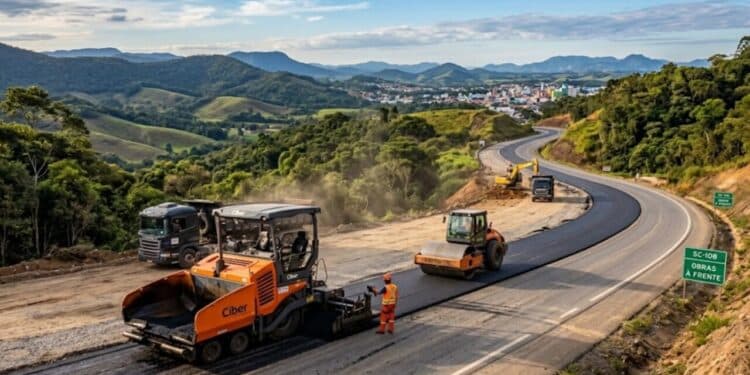 Santa Catarina prepara projeto de R$ 81,2 milhões para pavimentação da rodovia SC-108 em trecho de 31,1 km que liga duas cidades importantes no estado