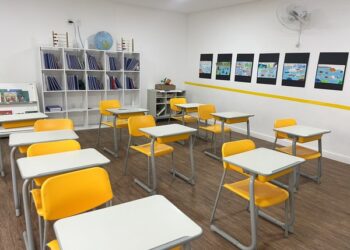 Sala de aula na Escola Tarsila do Amaral, em São Paulo. Imagem ilustrativa. — Foto: Luiza Tenente/g1