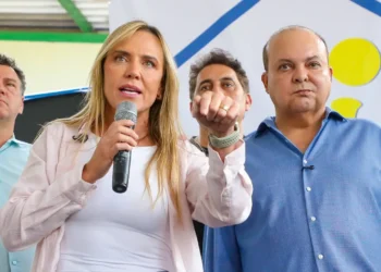A governadora do Distrito Federal, Celina Leão (PP), e o ex-governador Ibaneis Rocha (MDB) -  (Renato Alves/Agência Brasília/.)