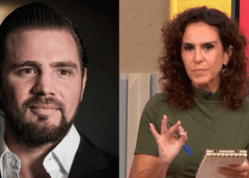 Daniel Vorcaro e Malu Gaspar Fotos: Ana Paula Paiva/Valor/Agência O Globo e Reprodução/Globo News