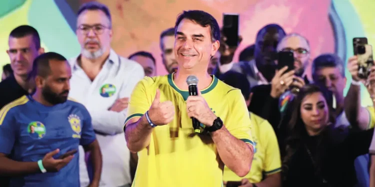 O pré-candidato Flávio Bolsonaro (Charles Sholl/Brazil Photo Press/Ag. O Globo/.)