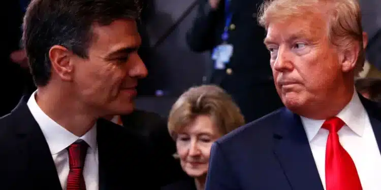 Pedro Sánchez e Donald Trump  • Francois Lenoir/Reuters via CNN Newsource