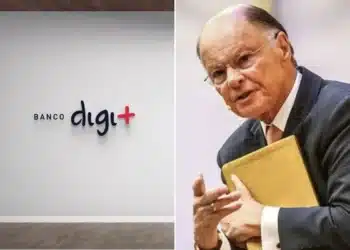 Digimais/Reprodução Imagem colorida mostra Banco Digimais e Edir Macedo. Metrópoles