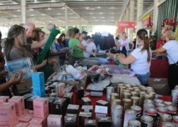 Bazar reúne produtos da Receita Federal com preços abaixo do mercado em Campo Grande. — Foto: Redes sociais/ Reprodução