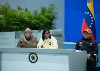 Conferência de imprensa de Delcy Rodríguez em Caracas  • Nathaly Triana/CNN