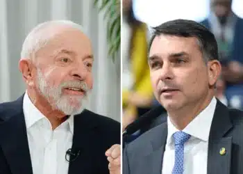 Os pré-candidatos Luiz Inácio Lula da Silva (PT) e Flávio Bolsonaro (PL). (Foto: Fotomontagem Gazeta do Povo (Ricardo Stuckert/PR e Andressa Anholete/Agência Senado))