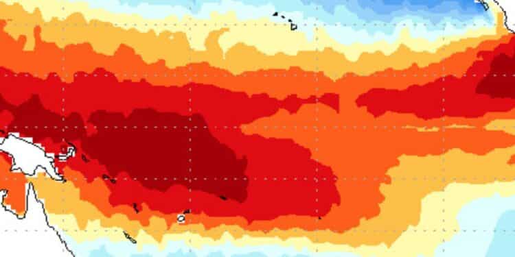 O Super El Niño deve atingir seu pico no fim de 2026 e pode ser o mais intenso desde 1950
Foto: NOAA/Reprodução/ND Mais