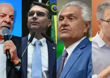 Da esquerda para direita: Lula, Flávio Bolsonaro, Ronaldo Caiado e Romeu Zema  • Reprodução