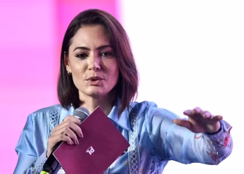 A ex-primeira-dama Michelle Bolsonaro — Foto: Evaristo Sá/AFP