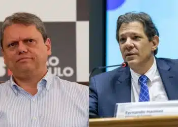 O governador de São Paulo, Tarcísio de Freitas (Republicanos), e o ex-ministro da Fazenda, Fernando Haddad (PT) | Crédito: Mônica Andrade/Governo do Estado de SP; Washington Costa/MF