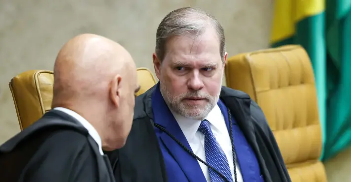 Alexandre de Moraes e Dias Toffoli em sessao plenaria do STF (5/11/2025) | Foto: Gustavo Moreno/STF